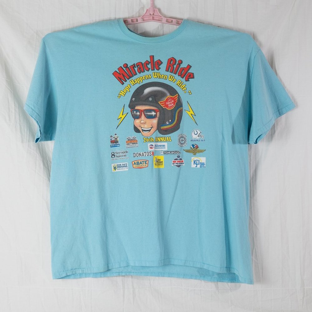 Men's 26th Annual Miracle Ride Motorcycle Benefit Shirt 2XL - Harley Davidson